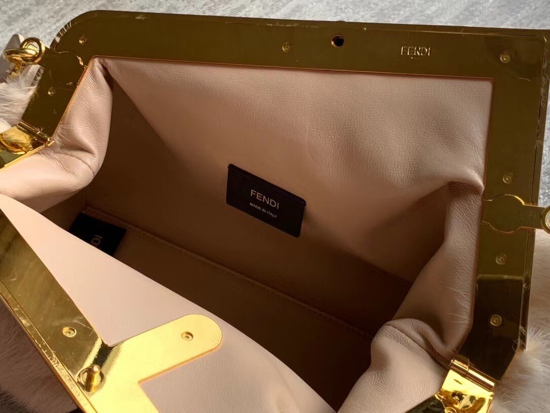 F**di small first bag in pink mink