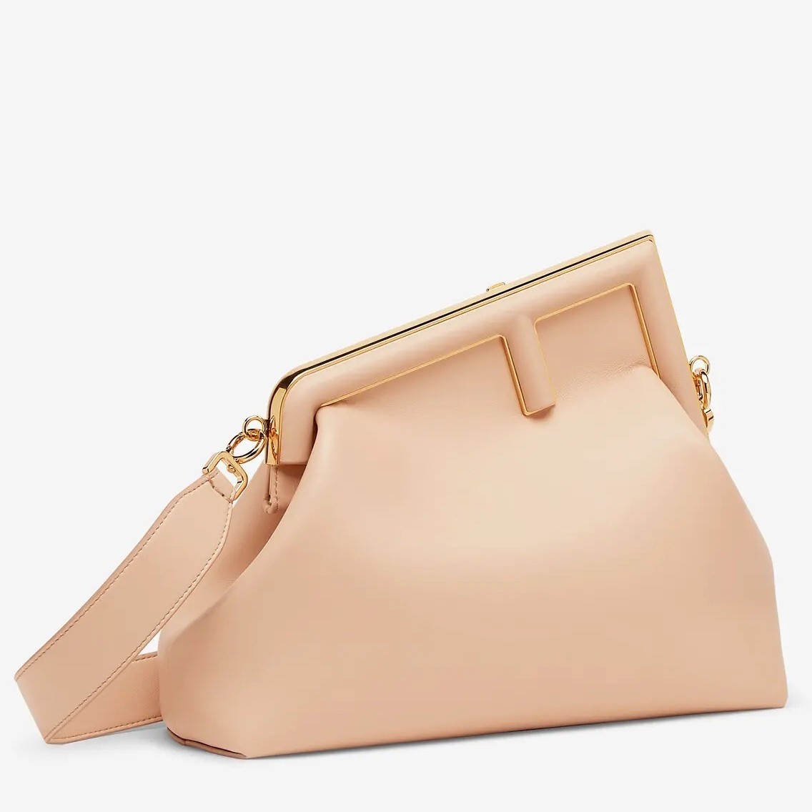 F**di medium first bag in pink nappa leather