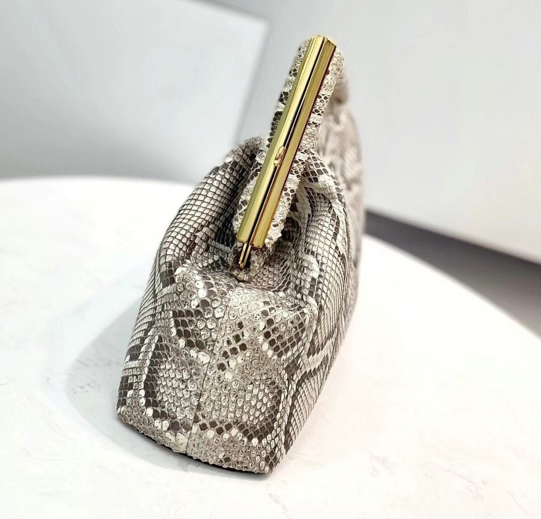F**di medium first bag in natural python leather
