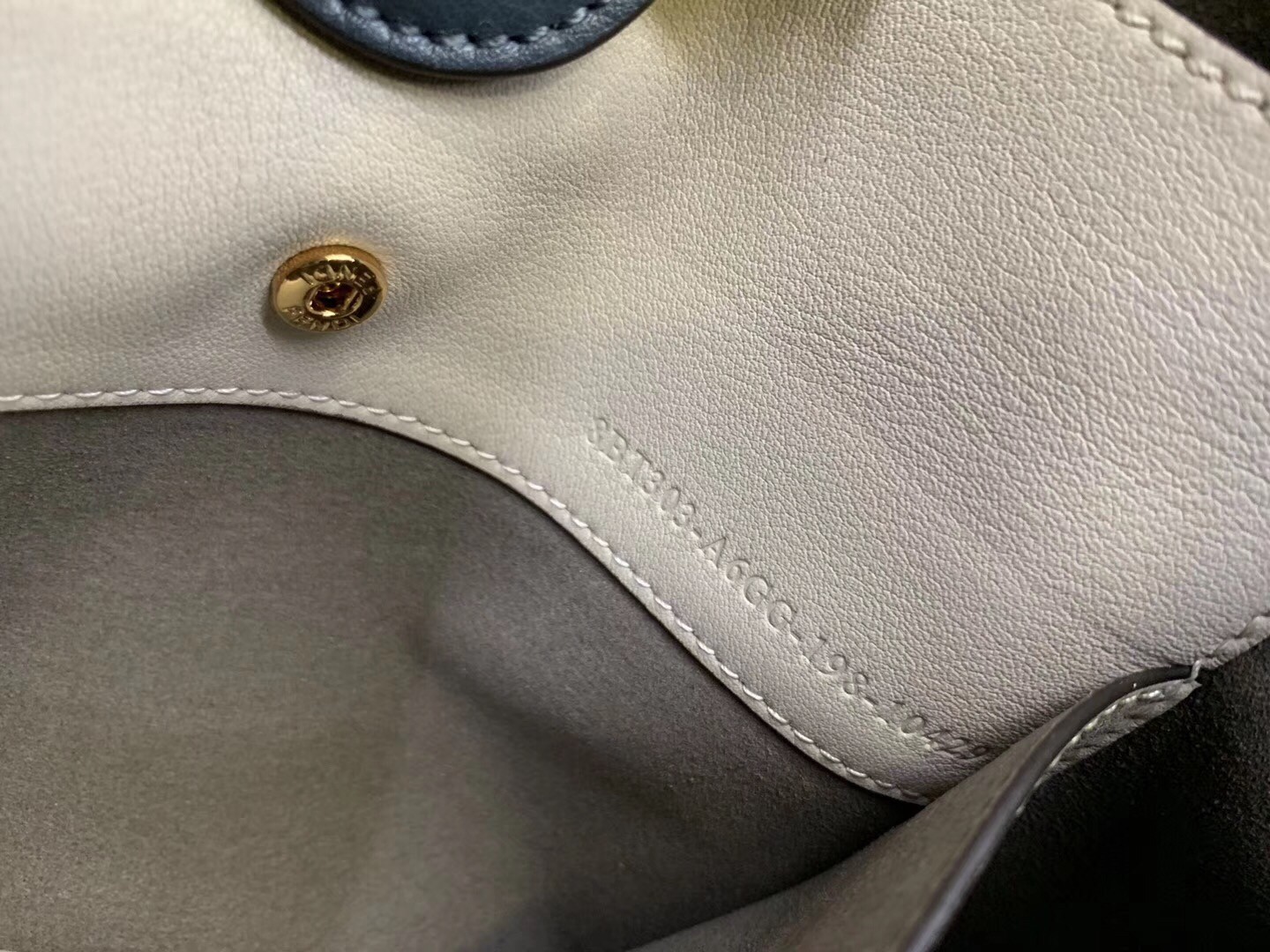 F**di large flip tote bag in beige calfskin