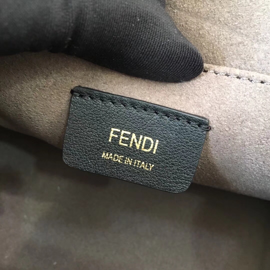 F**di kan i f shoulder bag in red calfskin