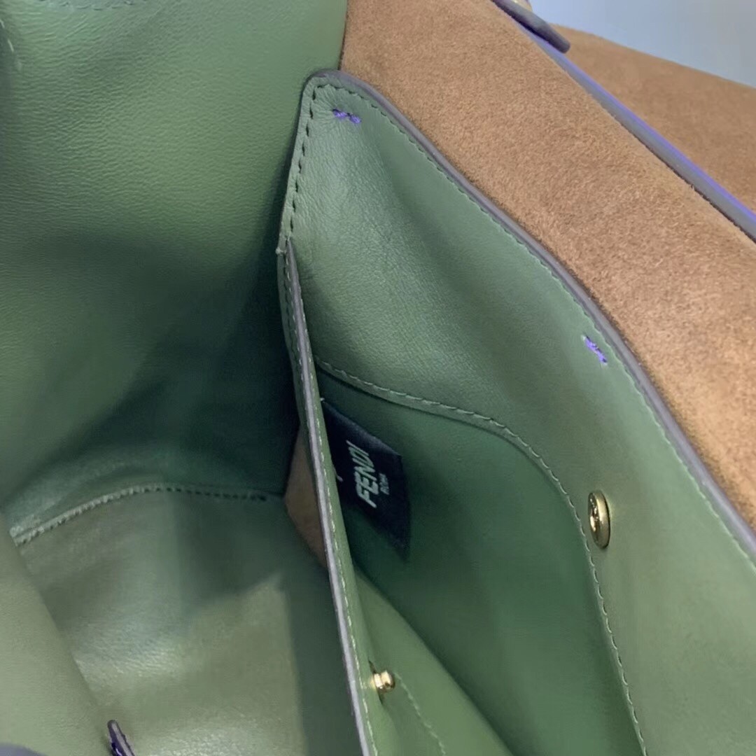 F**di kan u bag in purple calfskin