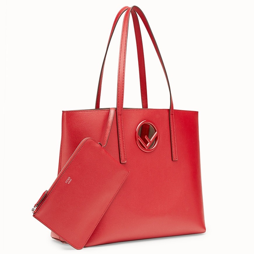 F**di cherry kan i f logo shopper bag