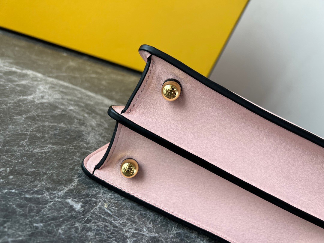F**di peekaboo iseeu petite bag in pink nappa leather