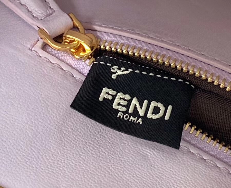 F**di peekaboo mini bag in lilac interlace leather
