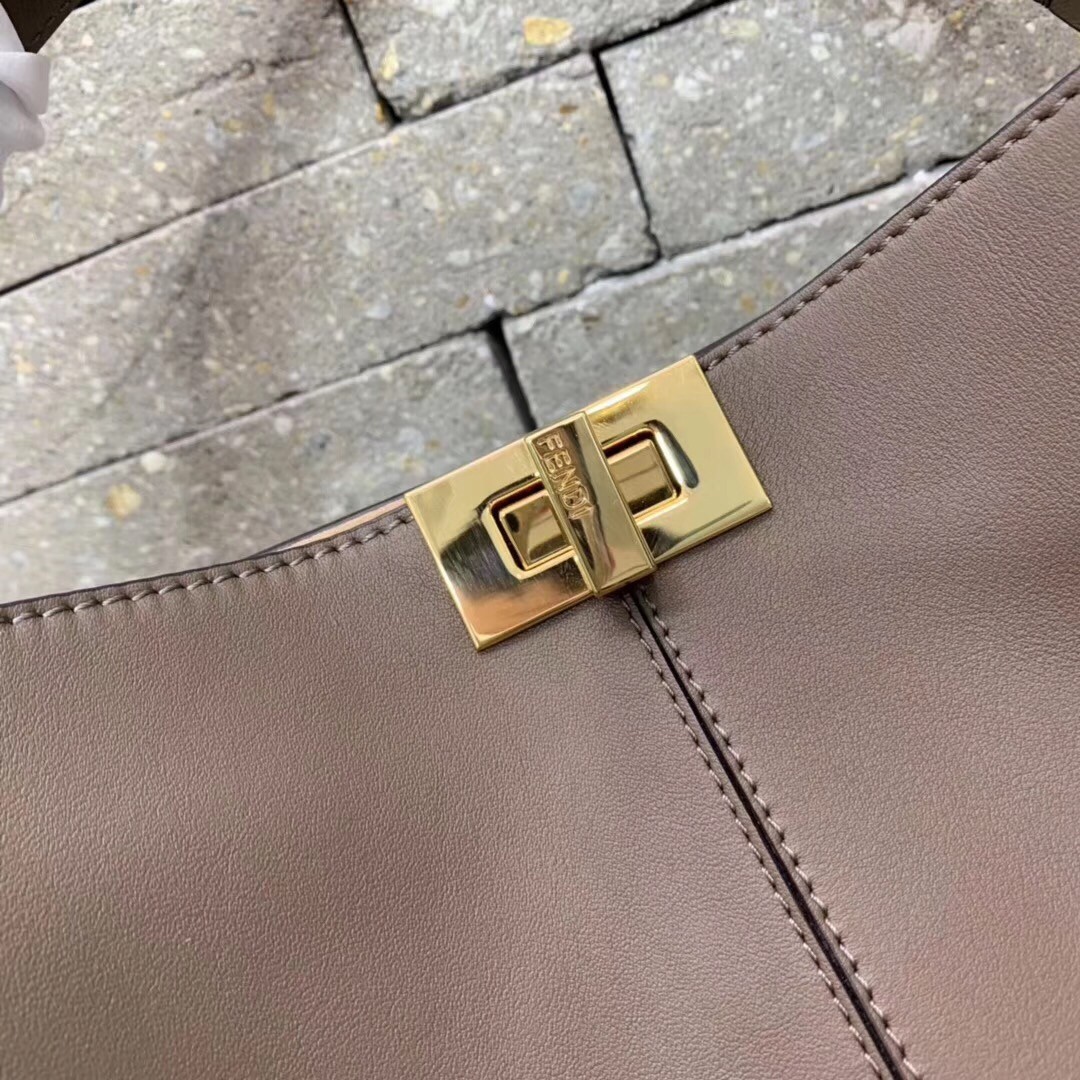 F**di brown peekaboo x lite regular bag