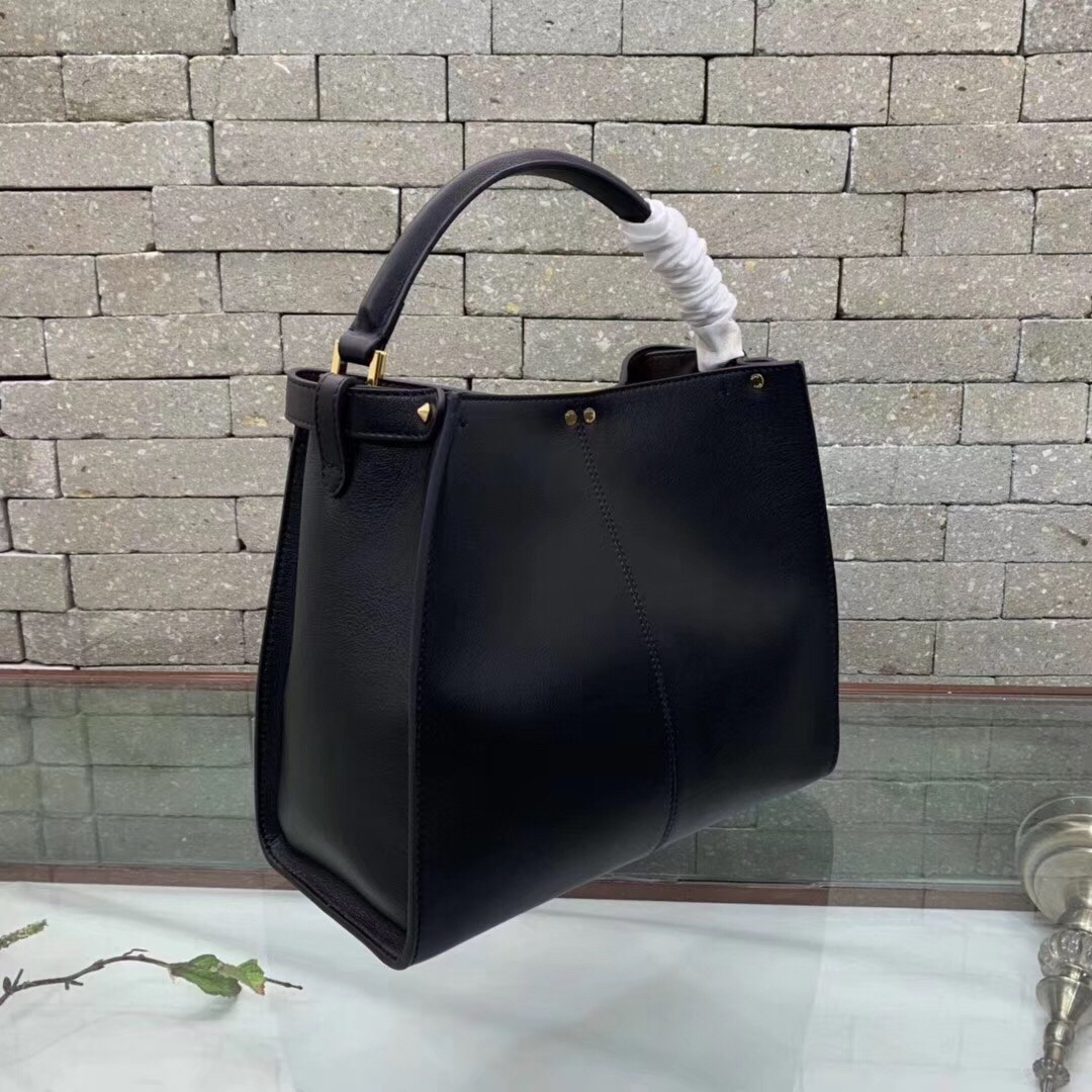 F**di black peekaboo x lite regular bag