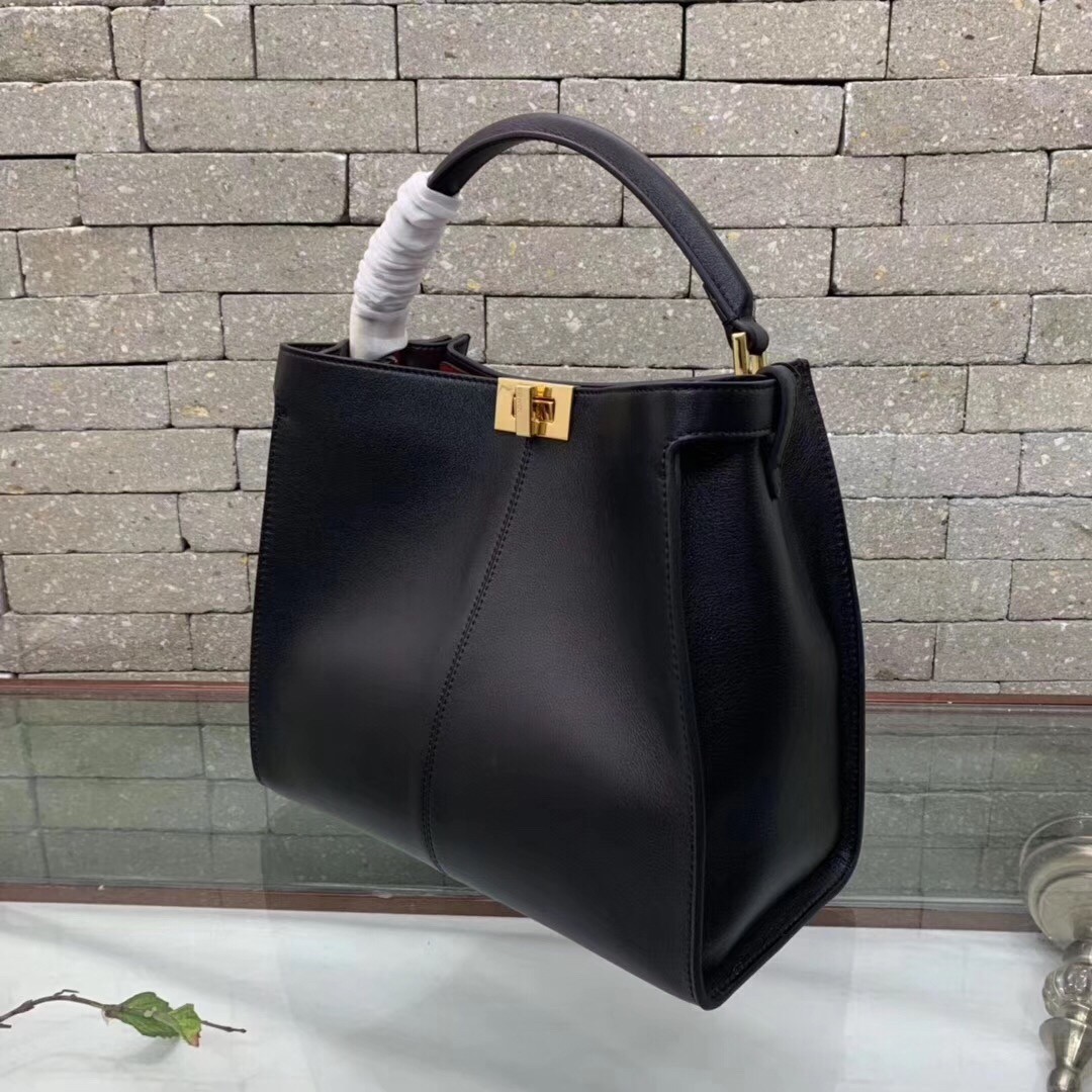 F**di black peekaboo x lite regular bag