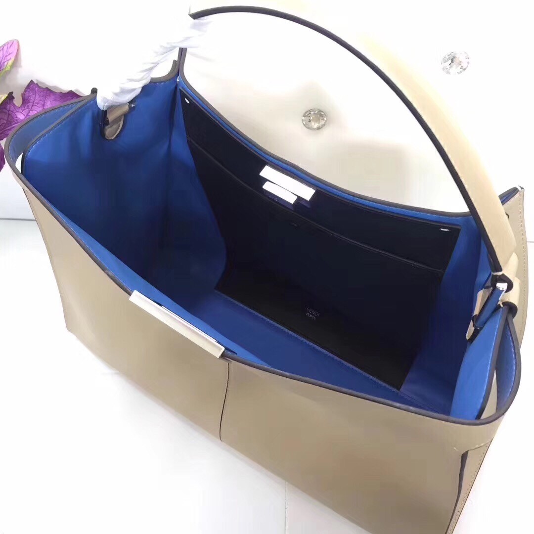 F**di beige peekaboo x lite large bag