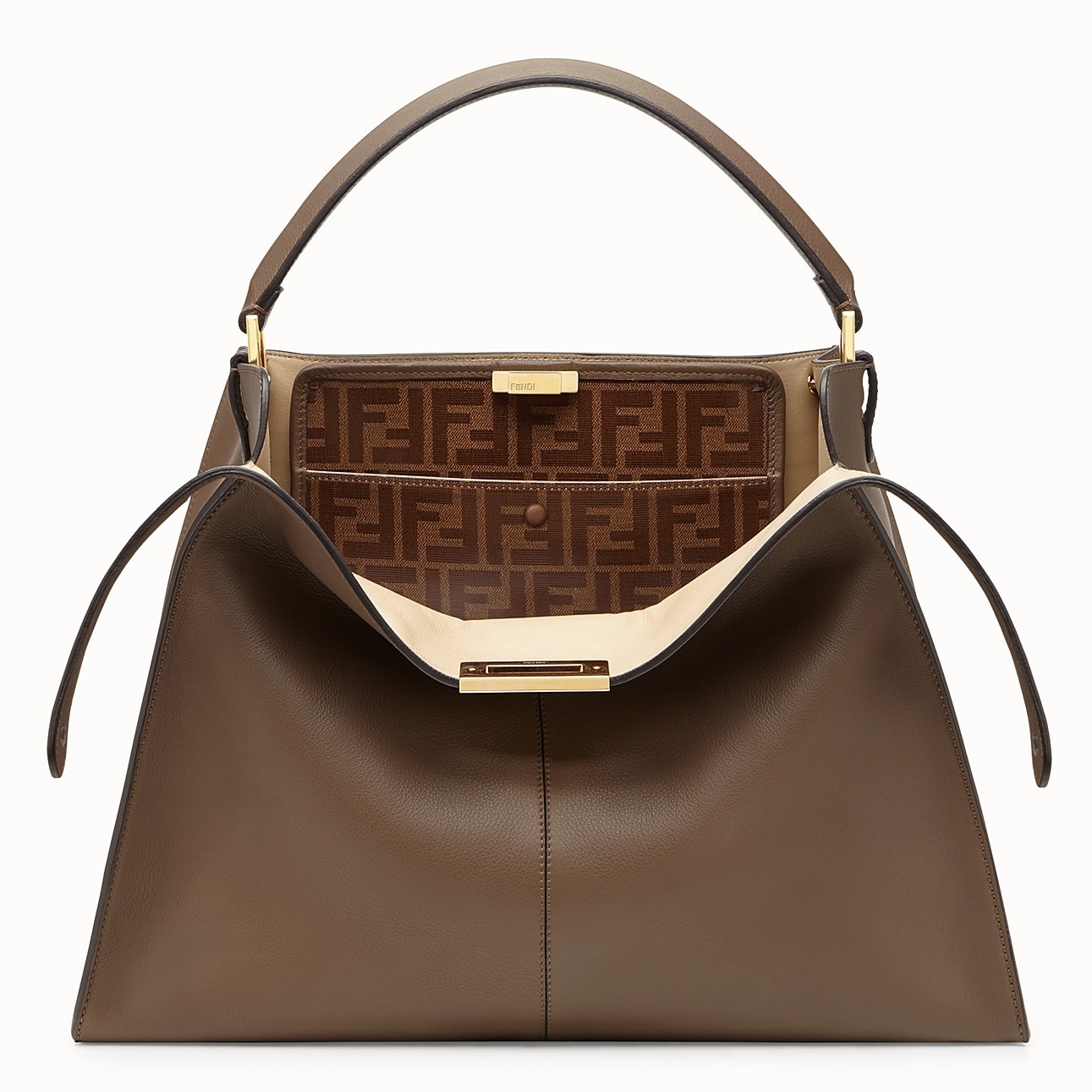 F**di brown peekaboo x lite large bag