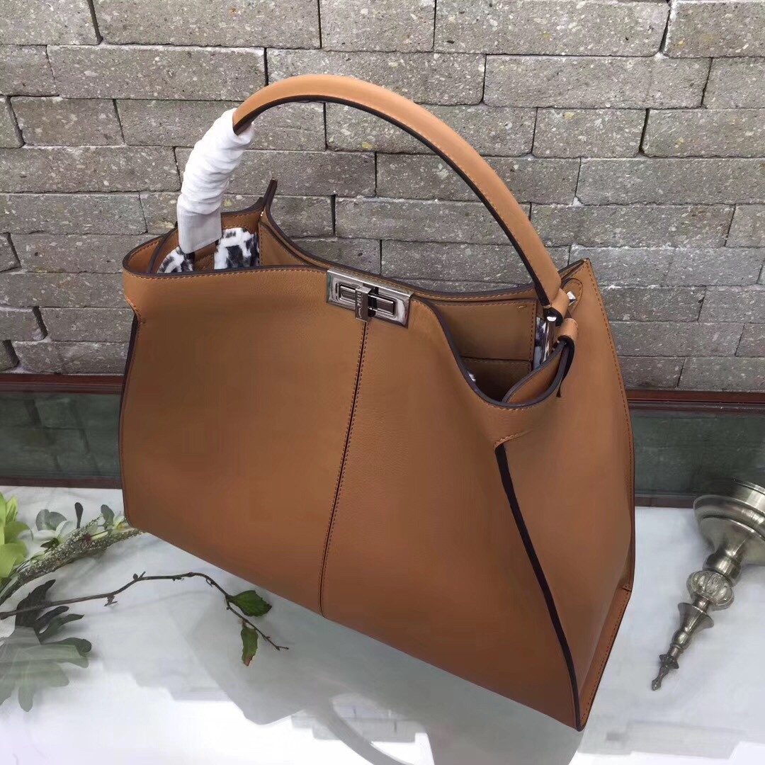 F**di camel peekaboo x lite large bag