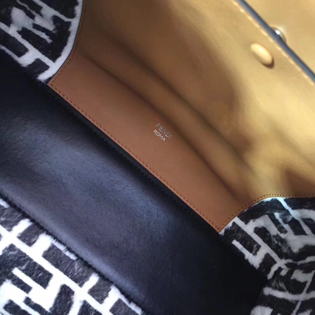F**di camel peekaboo x lite large bag