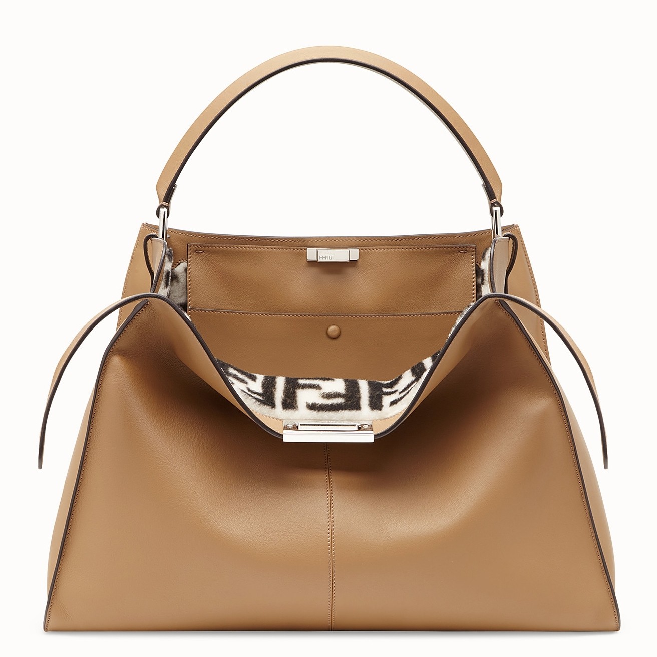F**di camel peekaboo x lite large bag