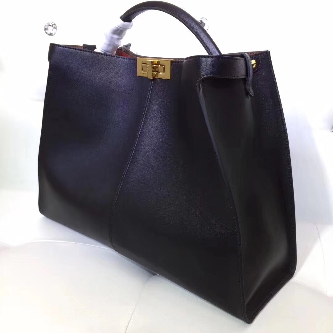 F**di black peekaboo x lite large bag