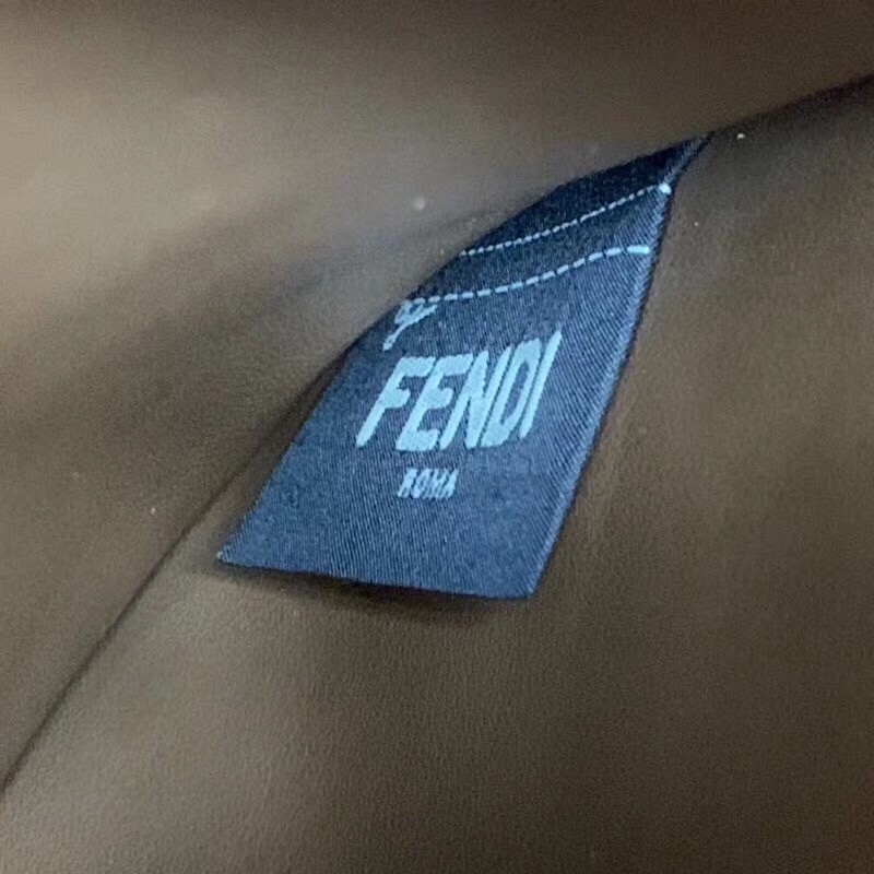 F**di peekaboo x lite large bag in white perforated leather