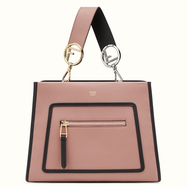 F**di small runaway bag in pink calfskin leather