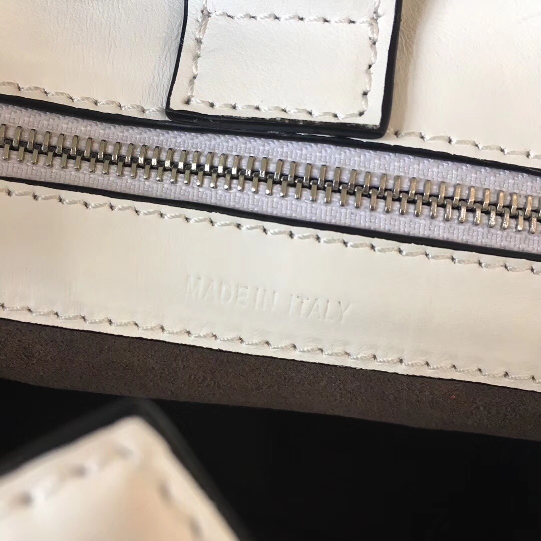 F**di small runaway bag in white calfskin leather