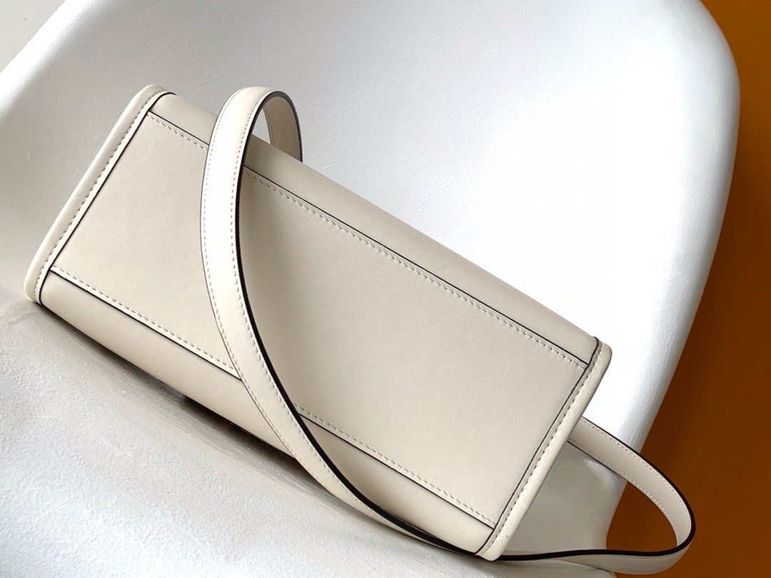 F**di sunshine small tote bag in white calfskin