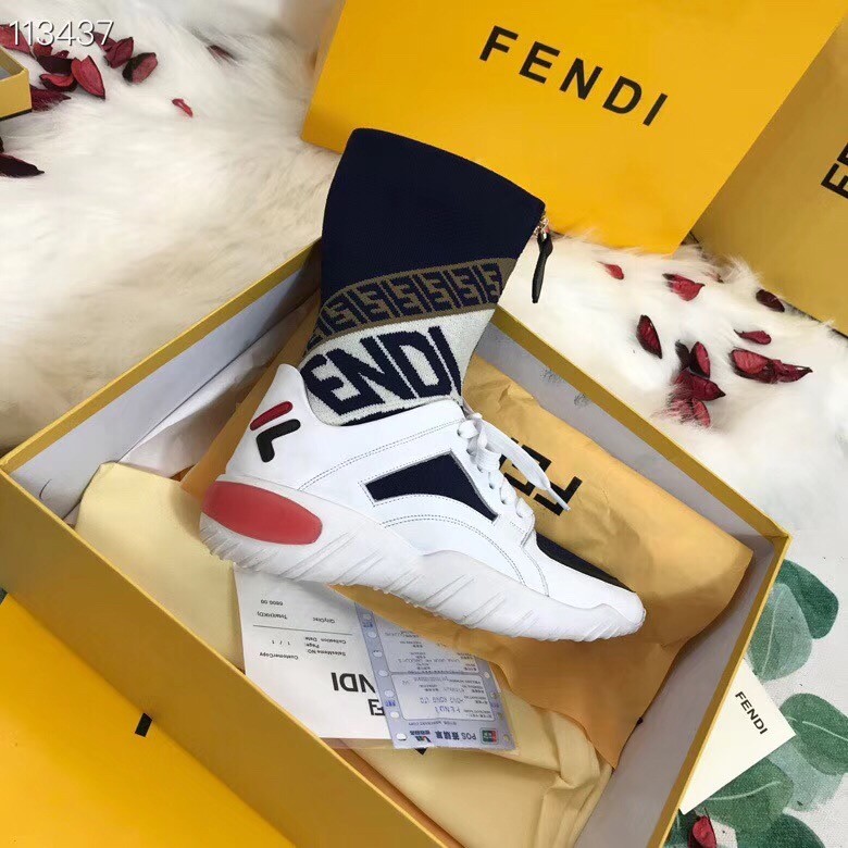 F**di multicoloured tech fabric high-tops sneakers
