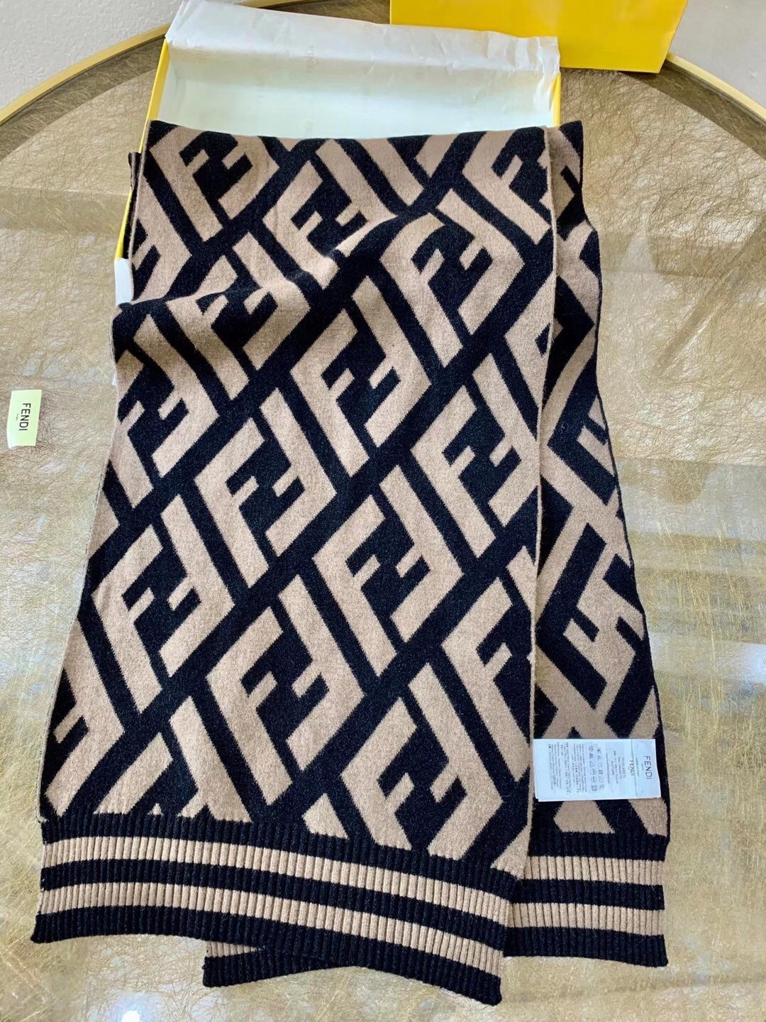 F**di wool and viscose ff scarf