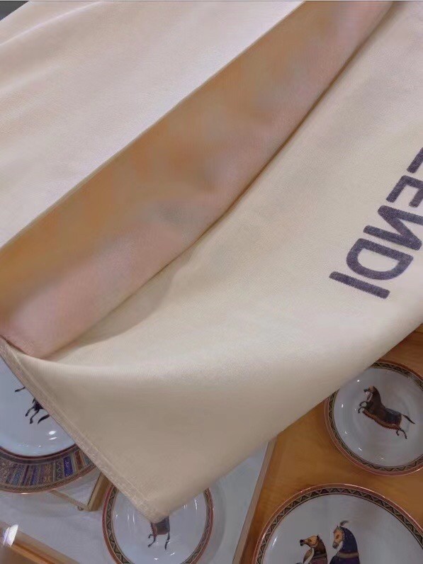 F**di beige cashmere ff long scarf