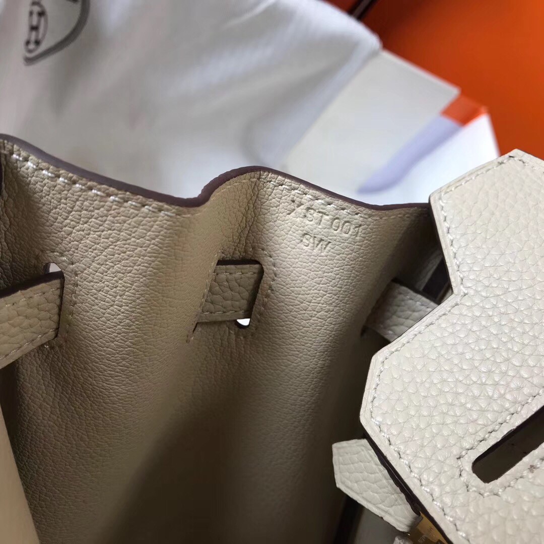 H**mes birkin 30cm bag in beton clemence leather