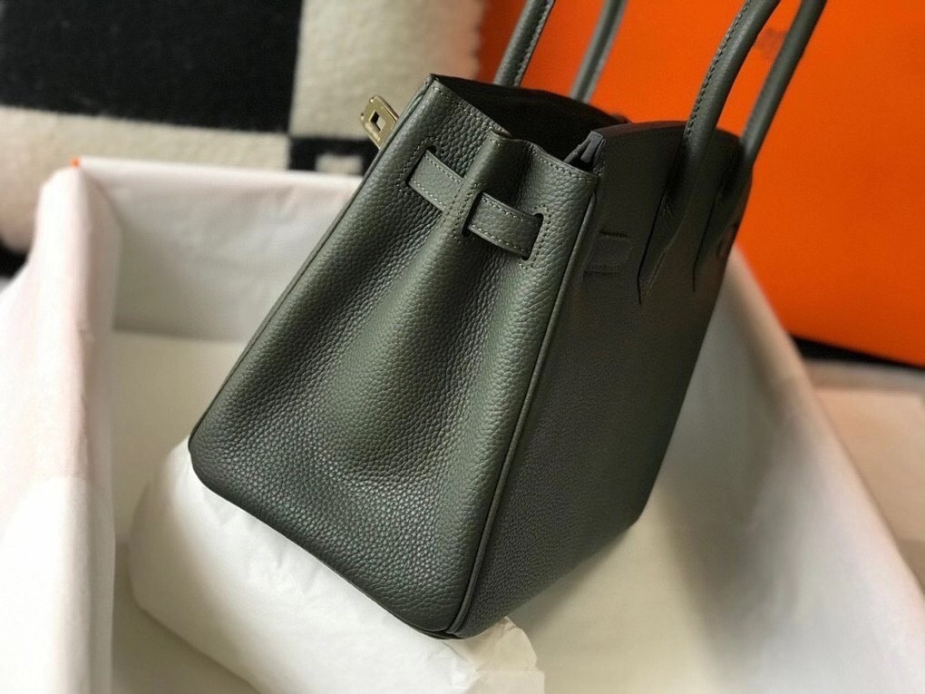 H**mes vert fonce clemence birkin 30cm bag ghw