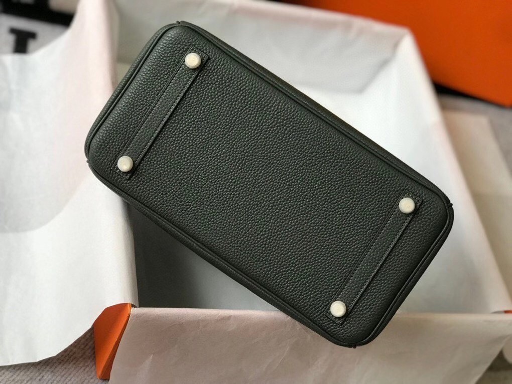 H**mes vert fonce clemence birkin 30cm bag ghw