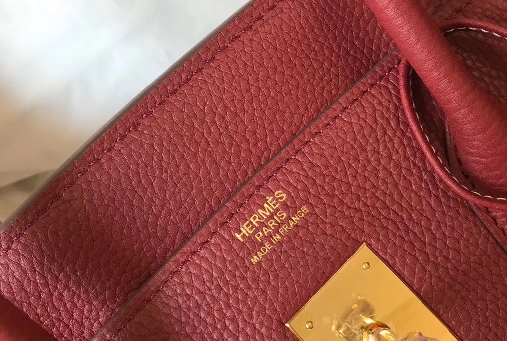 H**mes birkin 35cm bag in bordeaux clemence leather