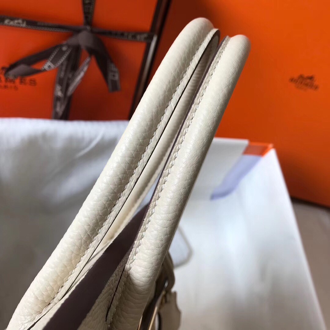 H**mes birkin 35cm bag in beton clemence leather