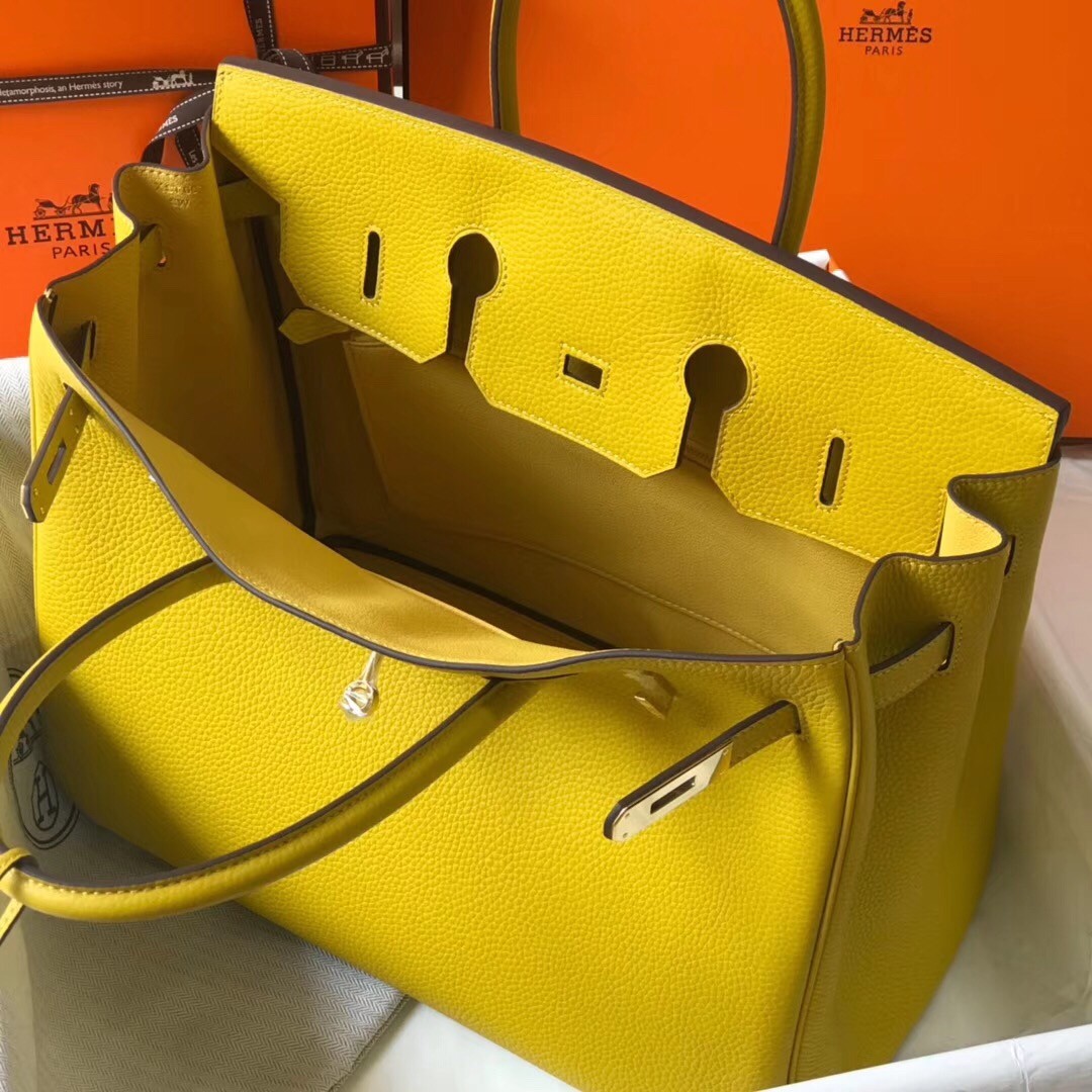 H**mes birkin 35cm bag in soleil clemence leather