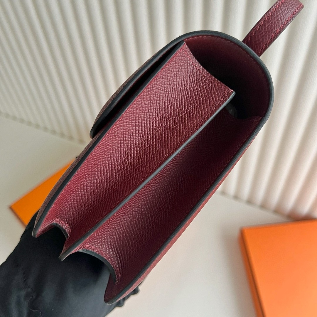 H**mes constance 18 handmade bag in rouge h epsom calfskin