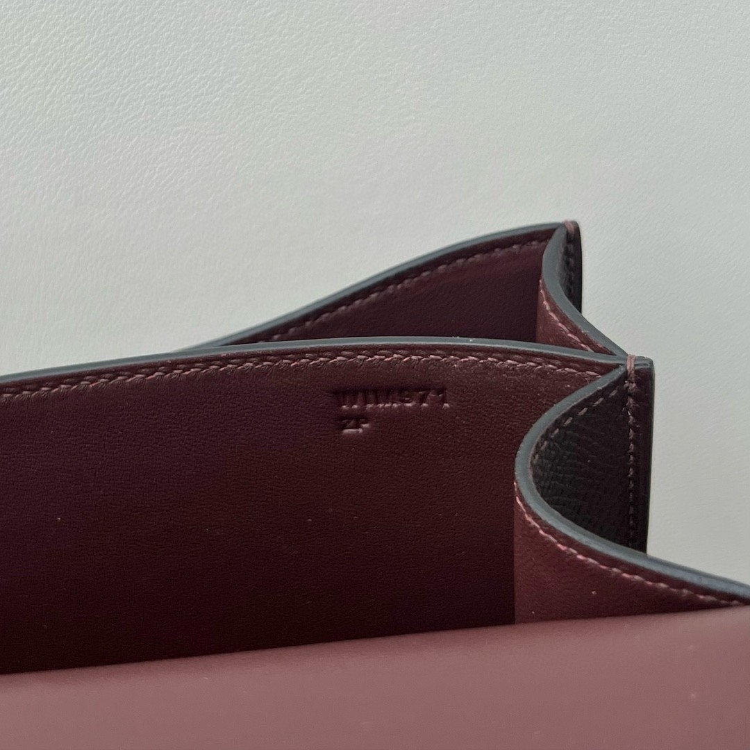 H**mes constance 18 handmade bag in rouge sellier epsom calfskin