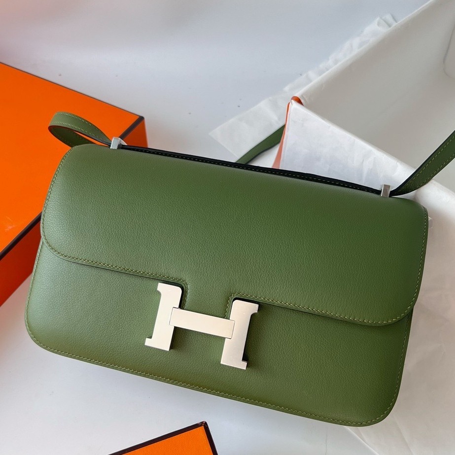 H**mes constance elan handmade bag in canopee evercolor calfskin