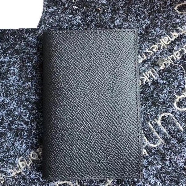 H**mes mc² euclide card holder in black epsom leather