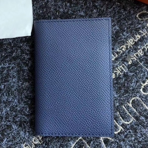 H**mes mc² euclide card holder in sapphire epsom leather