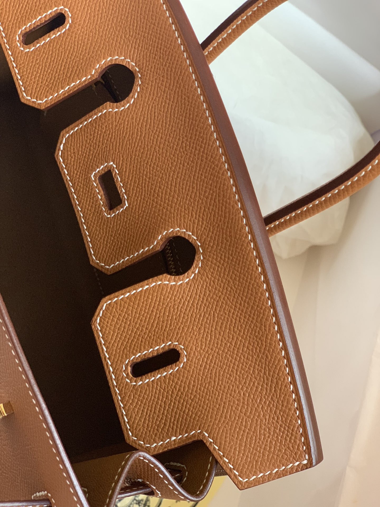 H**mes birkin 25 sellier handmade bag in gold epsom calfskin