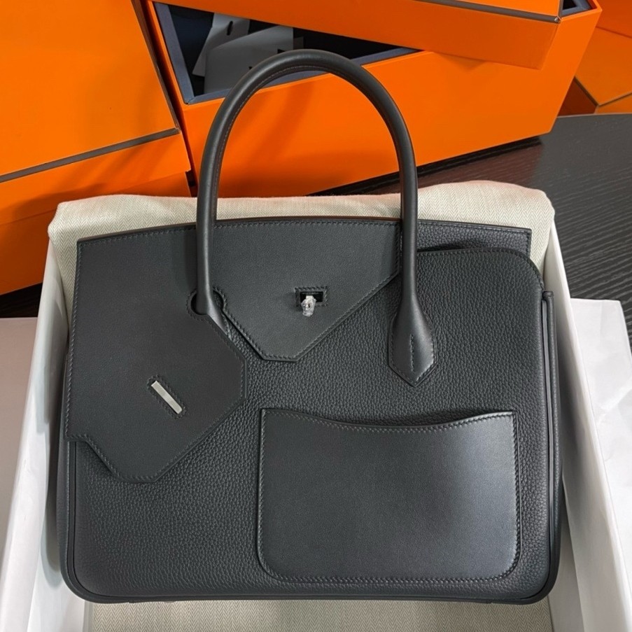 H**mes birkin 30 en desordre bag in gold swift and clemence leather