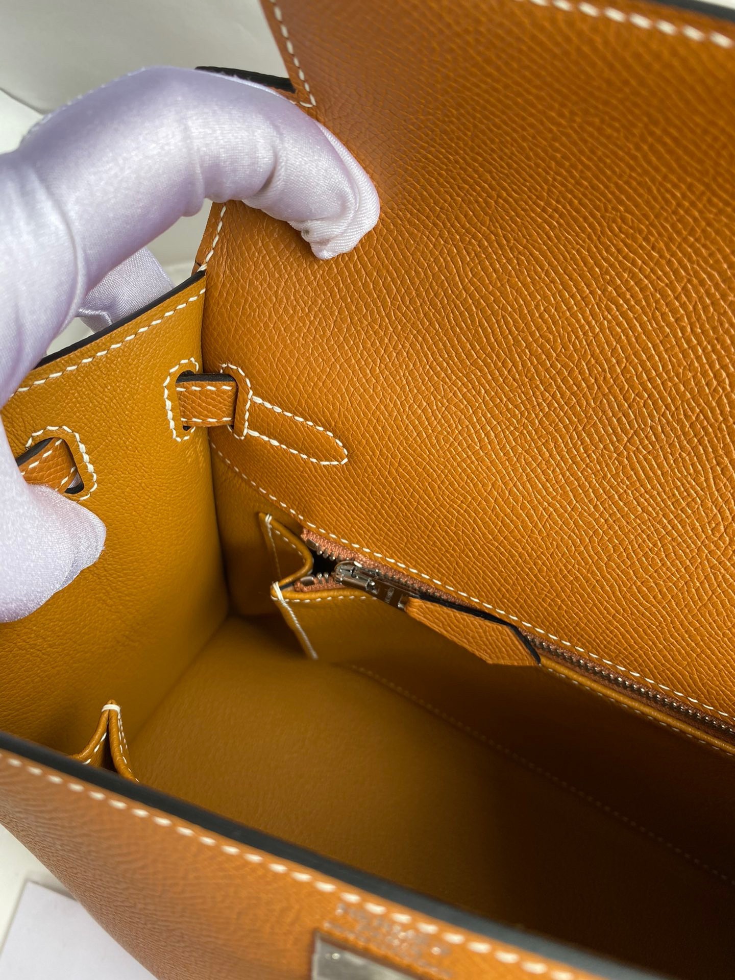 H**mes kelly sellier 25 handmade bag in toffee epsom calfskin