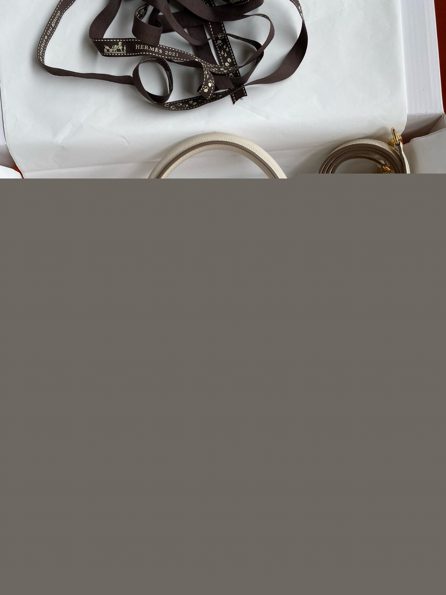 H**mes kelly retourne 28 handmade bag in craie evercolor calfskin