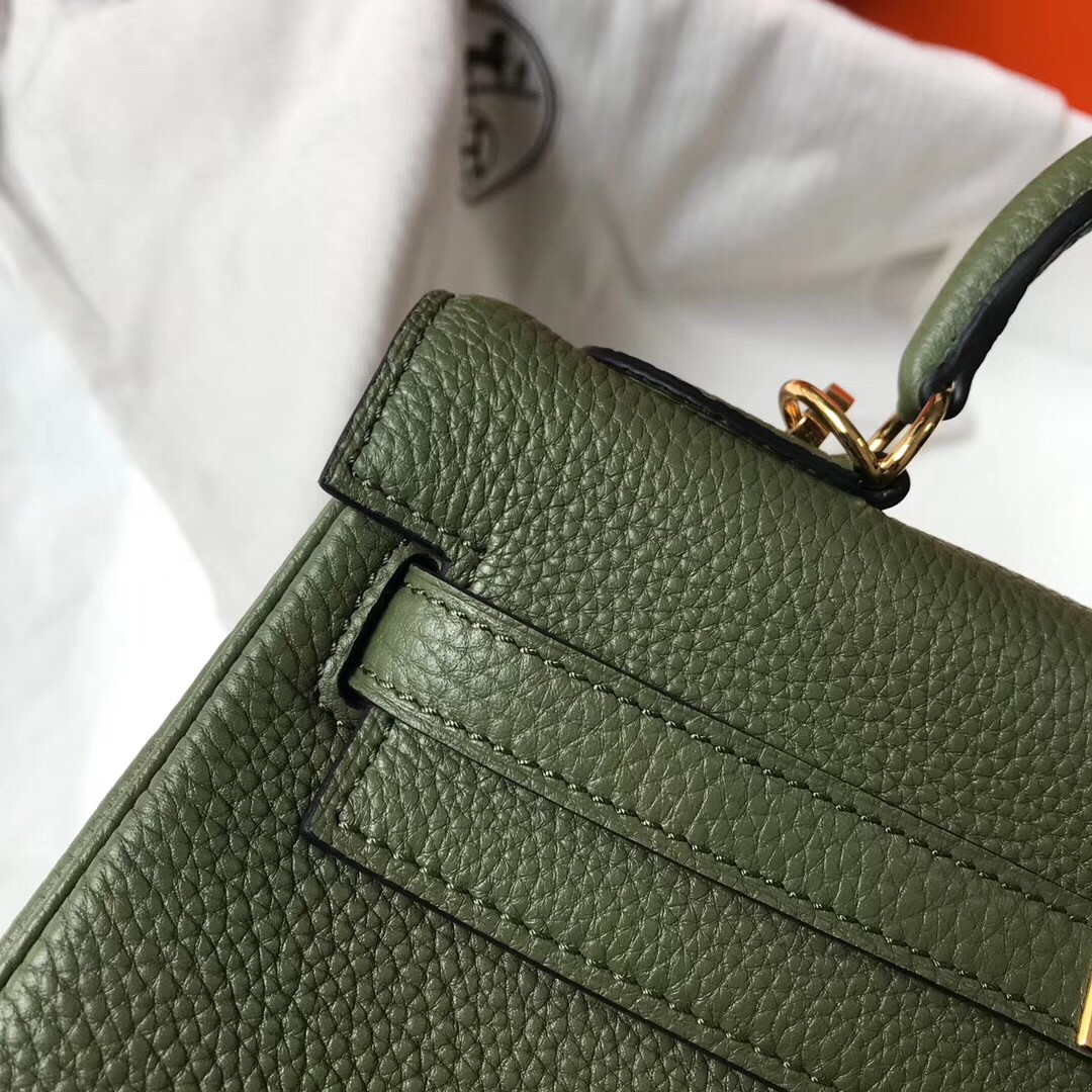 H**mes kelly 32cm retourne bag in canopee clemence leather