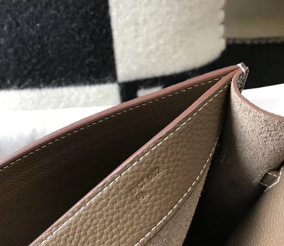 H**mes kelly depeche 38 briefcase in taupe calfskin