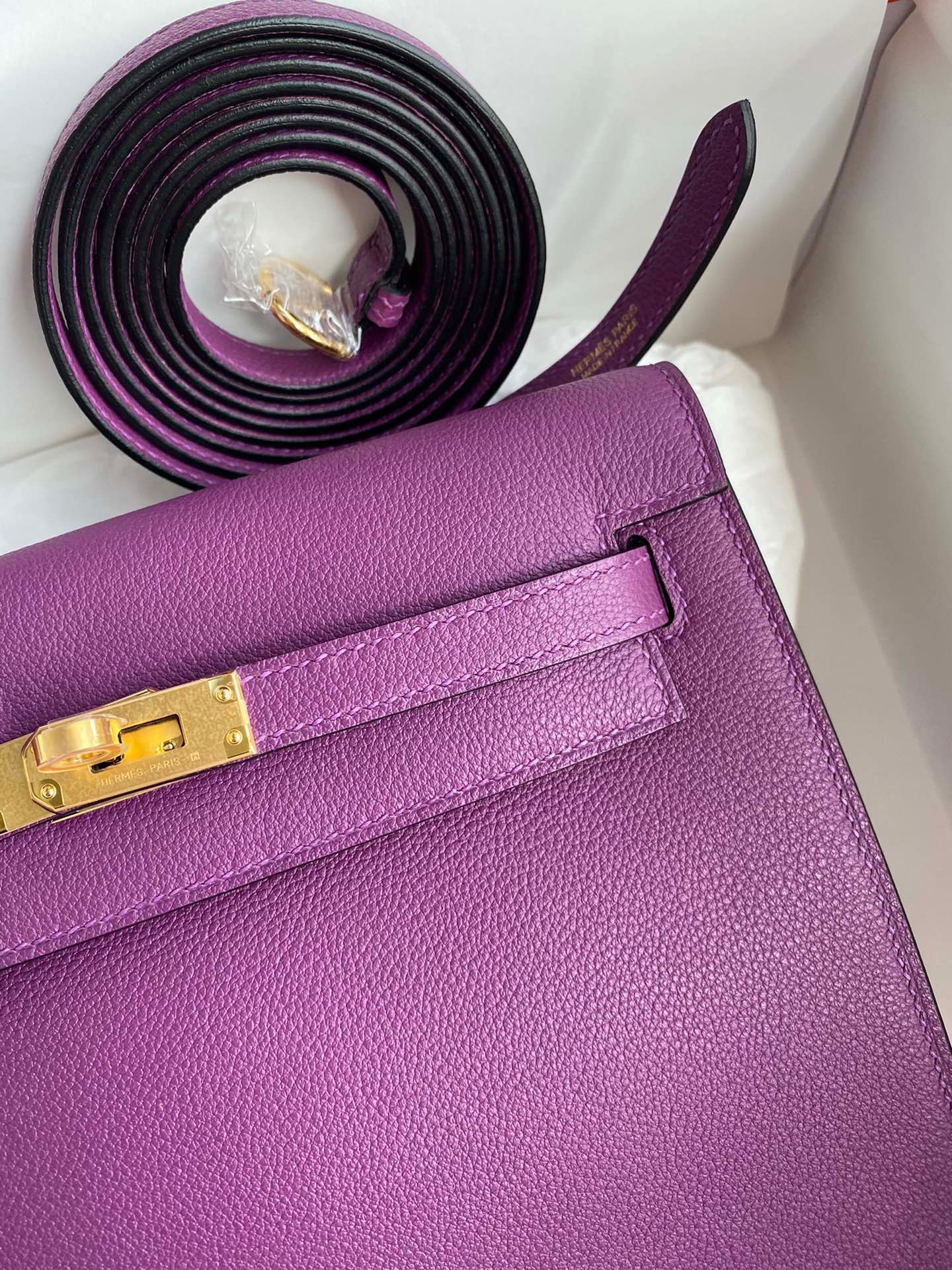 H**mes kelly danse ii handmade bag in anemone evercolor calfskin