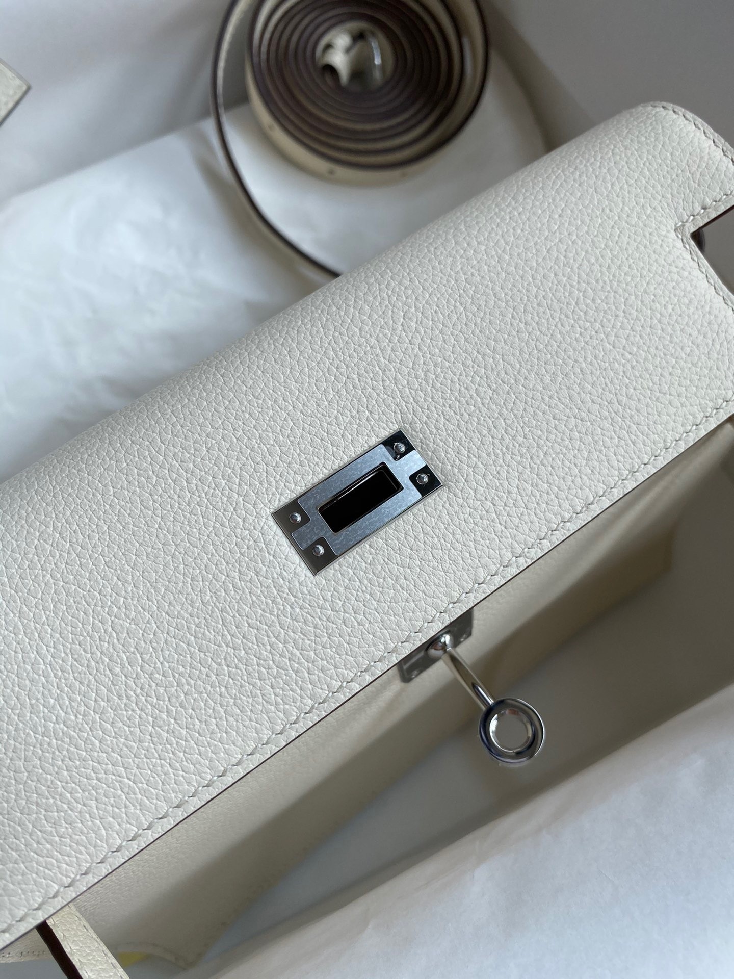 H**mes kelly danse ii bag in nata evercolor calfskin