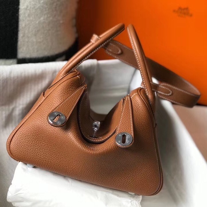 H**mes gold clemence lindy 30cm bag with phw