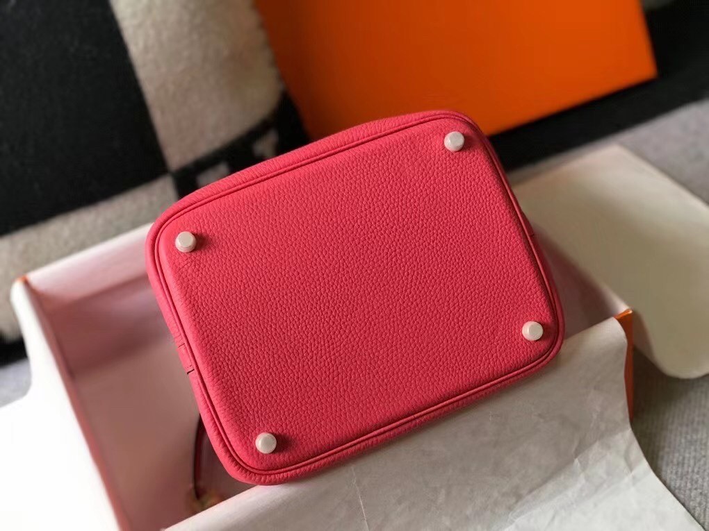H**mes picotin lock 22 bag in rose lipstick clemence leather