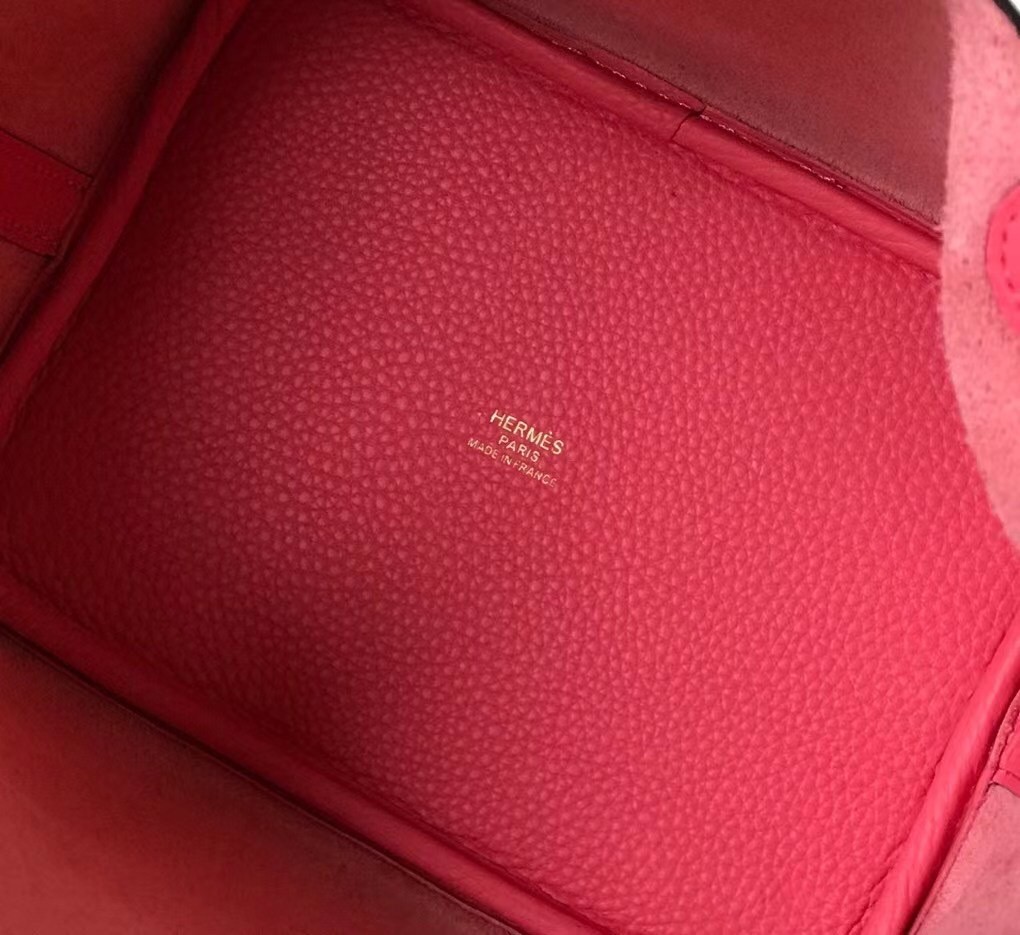 H**mes picotin lock 22 bag in rose lipstick clemence leather