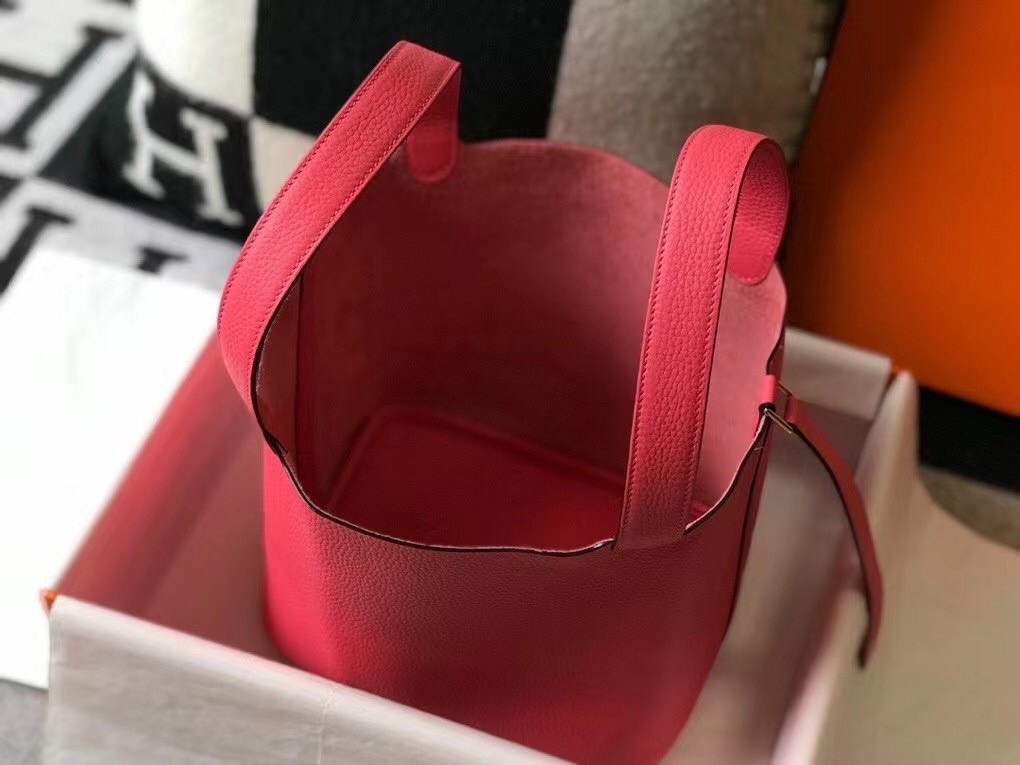 H**mes picotin lock 22 bag in rose lipstick clemence leather