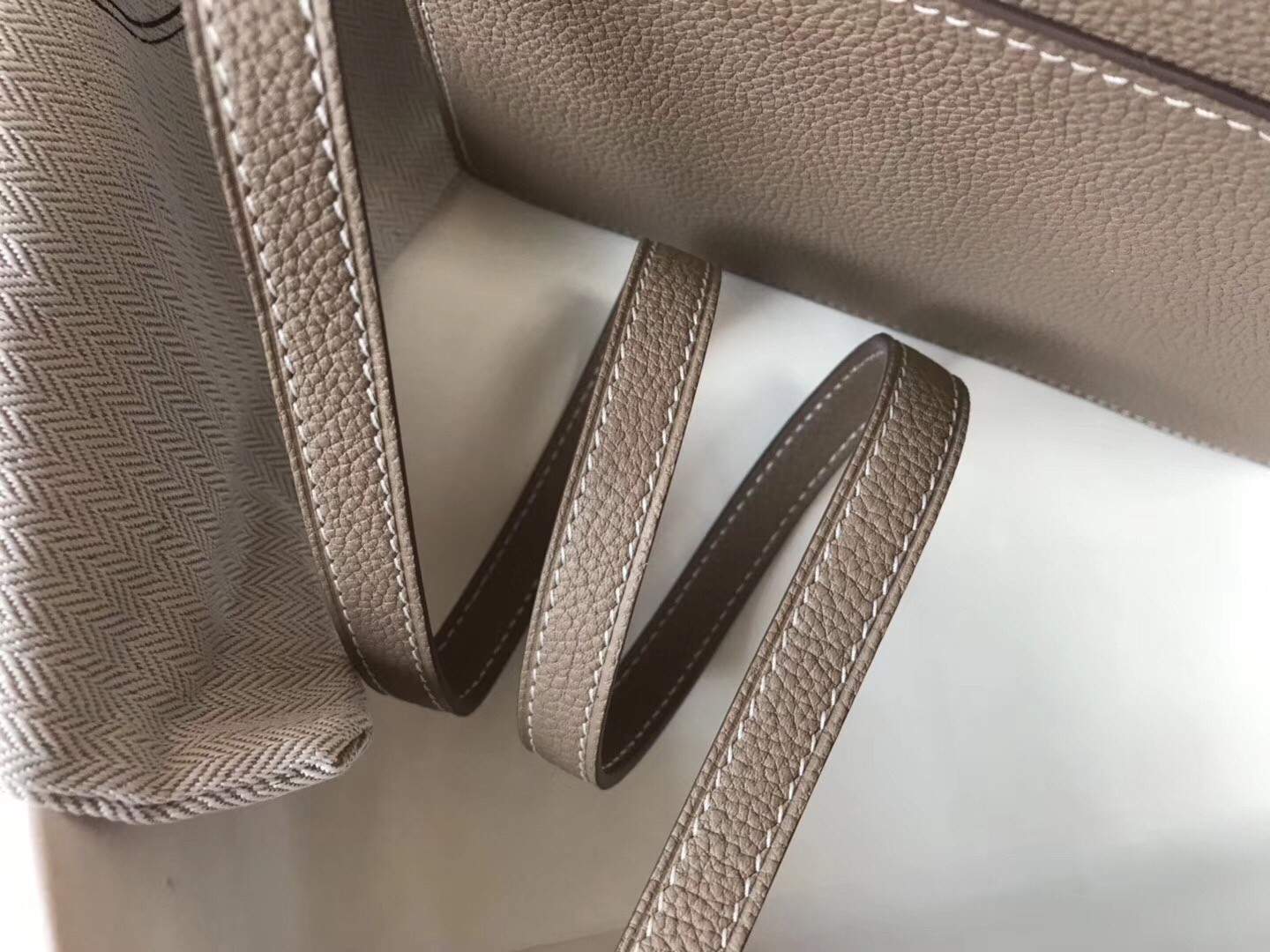 H**mes sac roulis mini bag in grey evercolor calfskin