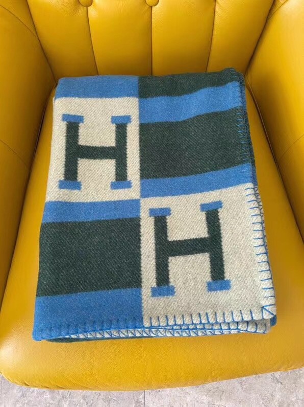H**mes emeraude avalon bayadere throw blanket